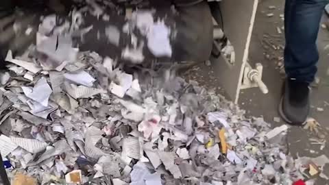 Put the whole motorcycle into the shredder