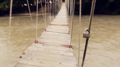 Crossing A Rope Bridge Can Be Scary