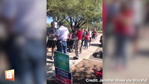 VIDEO: Maricopa County Voters Wait in Long Line Amid Technical Issues Election Day Morning