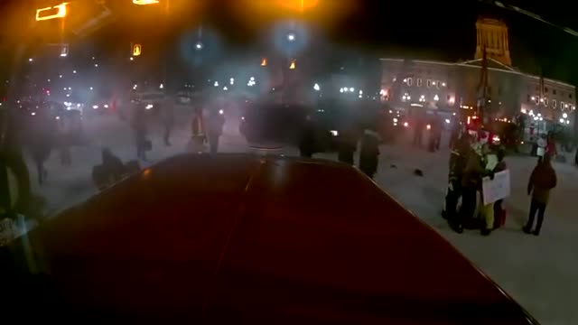 Hit and Run Vehicular Assault in Winnipeg Feb,4 2022 Freedom Convoy