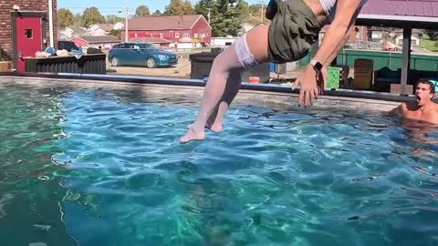 Epic Girl Stunt: Astonishing High Jump Adventure!