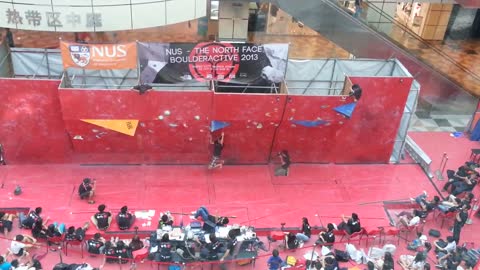 NUS Rock climbing at Suntec city Singapore