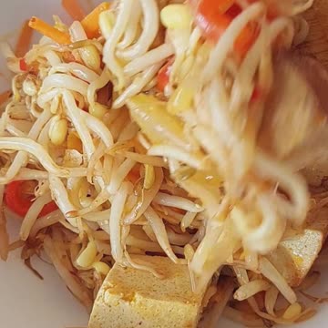 Easy Tofu Mungbean Sprout Recipe 🍳 🔥 👩‍🍳 #food #asianrecipe #vegetable #homemeade