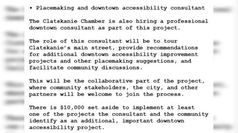 23-1201 - Clatskanie receives $81,610 grant for improvements