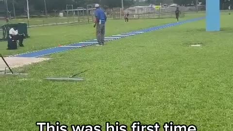 Not bad for his first time 😂😅 (via @hd3_bigman) #track #trackandfield #longjump