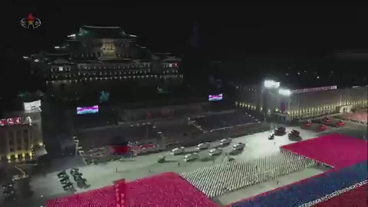 Rocket Launcher-Carrying Tractors in the North Korean Army Parade