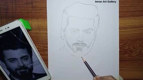 How to draw Free Hand Sketch | Free Hand Outline | Fawad Khan Sketch