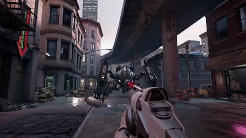 Bot Street Fight B - Playthrough Unreal FPS Cinematic Physics