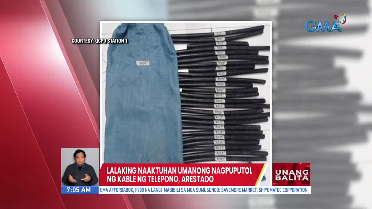 Lalaking naaktuhan umanong nagpuputol ng kable ng telepono, arestado _ UB_1