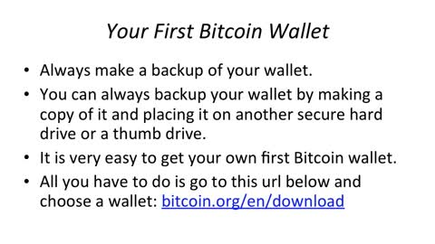 Your first bitcoin wallet