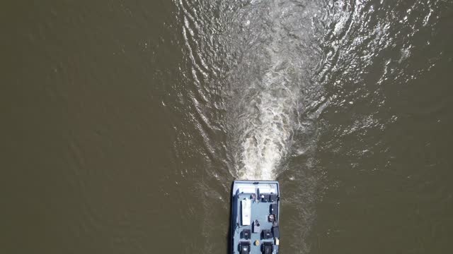 Missouri River and Mississippi River Barges taken with DJI Air 2S and Mini 2