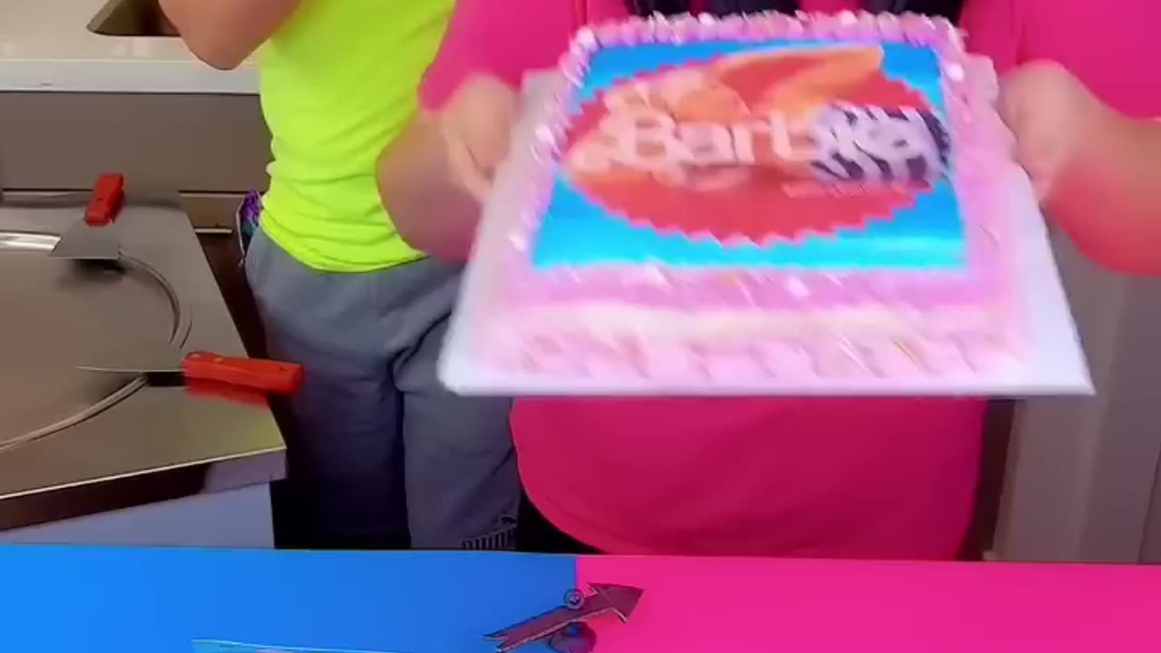 Barbie cake vs Mrbeast chocolate ice cream challenge! 🍨