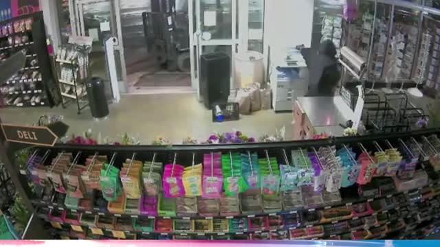 Thieves use FORKLIFT to break into Seattle grocery store to steal ATM