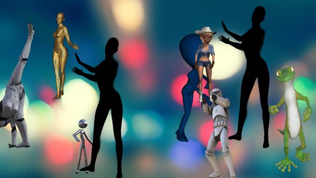 Arabic music with dance animation