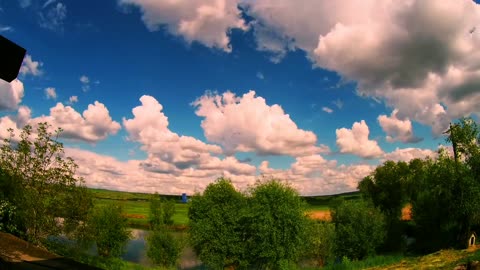 Near Lake Clouds Moving Background Sky Video Effect