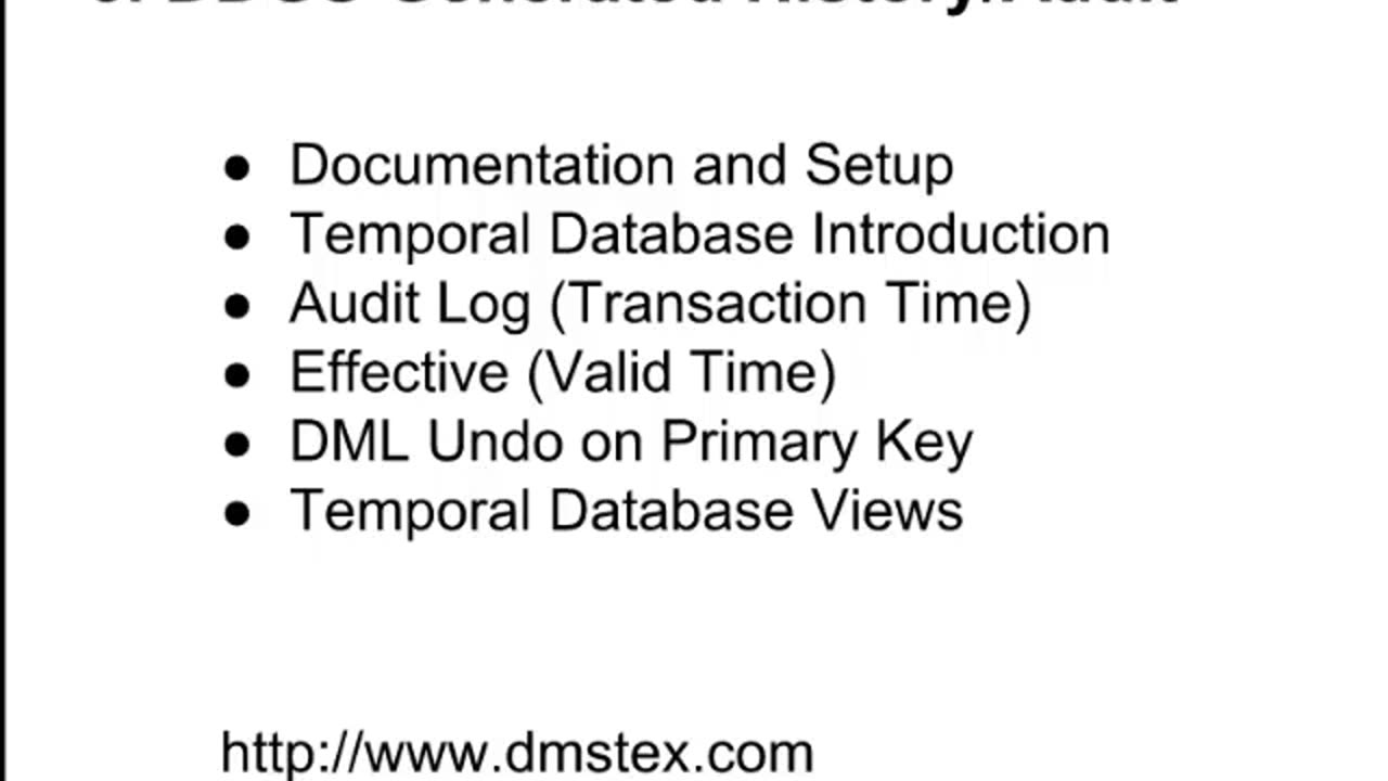 5. DDGS Generated History/Audit