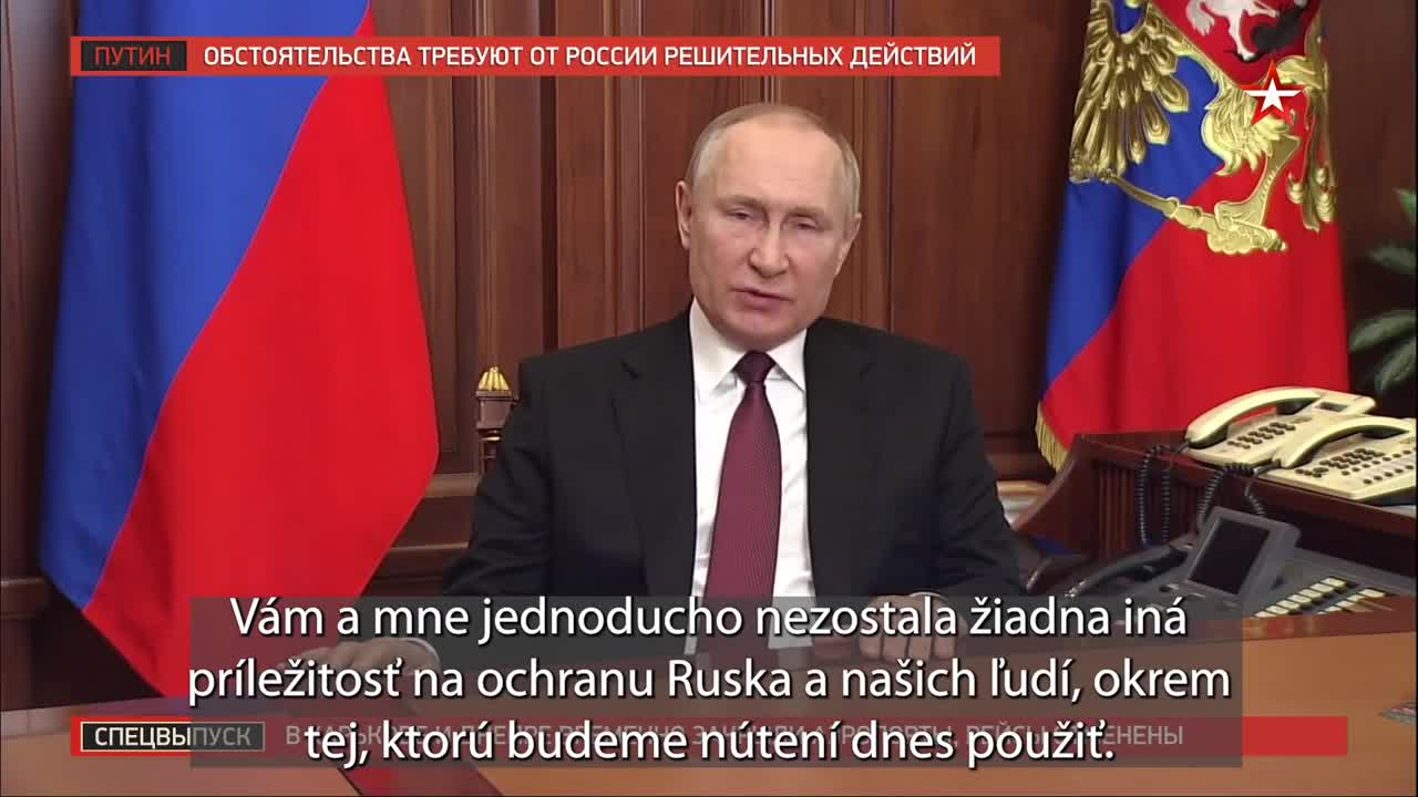Putinůn projev k zemím NATO