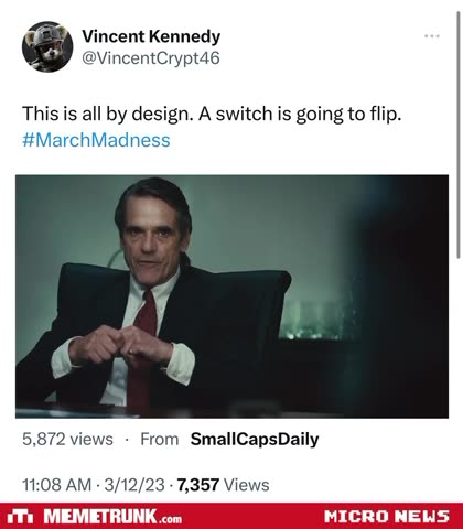 This is all by design. A switch is going to flip. #MarchMadness