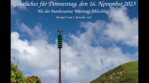 Geistliches für Donnerstag, den 16. November 2023