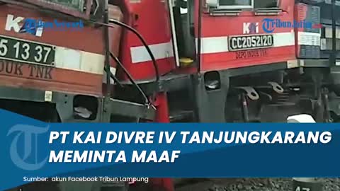 PT KAI Sampaikan Permohonan Maaf Terkait Kecelakaan 2 Kereta Api Babaranjang di Lampun