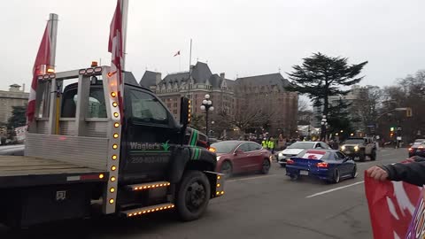 Trucker convoy Victoria BC