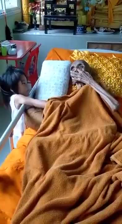 Luang Pho Yai. 109 years old Thai Buddhist monk.