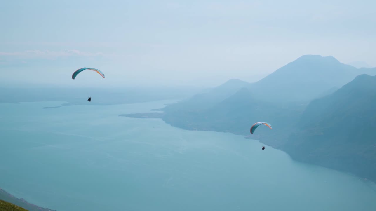 Beautiful view of paraglidar