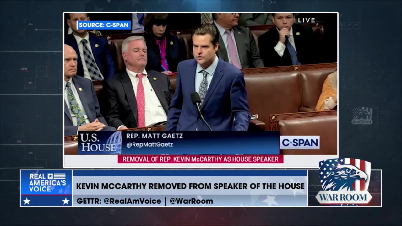 Steve Bannon: "This is a historic day" Kevin McCarthy has been removed as speaker.