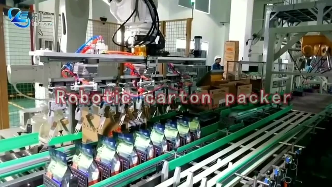 Featured Robotic Case Packaging Machine For Milk Powder Bags#packaging#robot#milkbags
