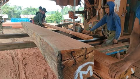 Form Of Red Meranti Wood Chantik, Sawn On A Bandsaw 42