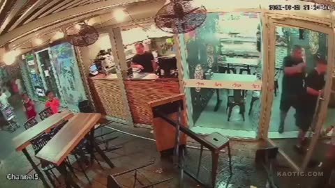 Fight Beaks Out Outside The Bar In Israel