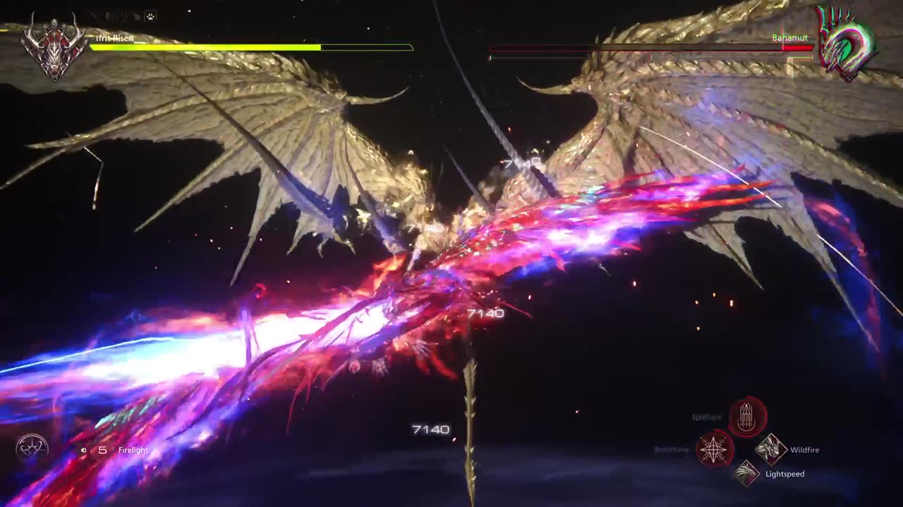 Final Fantasy 16: Ifrit Risen VS Bahamut