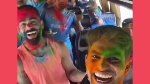 Team India celebrates Holi video || short status video