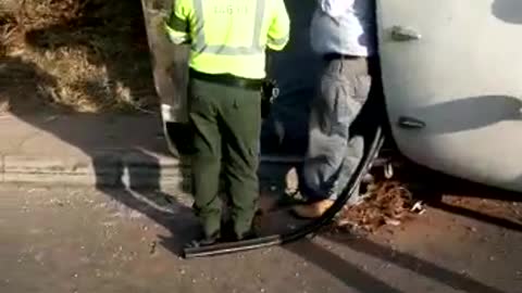 Al menos cuatro heridos por accidente de bus en Girón