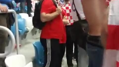 Snimke s tribine nakon pobjede nad Argentinom