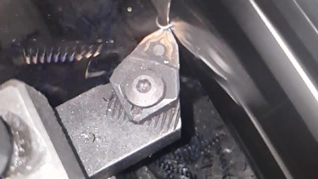 Super slow motion lathe cutting video