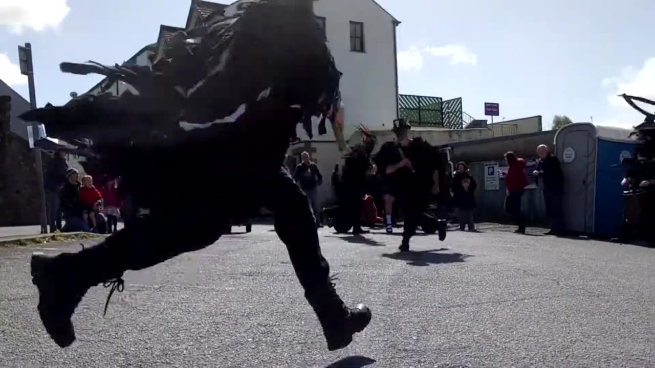 Beltane Border Morris-Tamara at Bovey Tracey Green Man Festival-Apr 2019