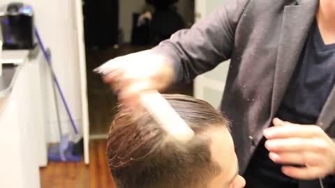 Pompadour haircut - how to cut a pompadour haircut - how to style a pompadour - Clipper over comb