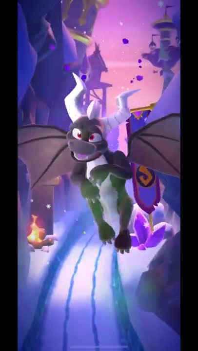 Dark Spyro Battle Run Gameplay - Crash Bandicoot: On The Run! (Season 3 Battle of the Dragons)