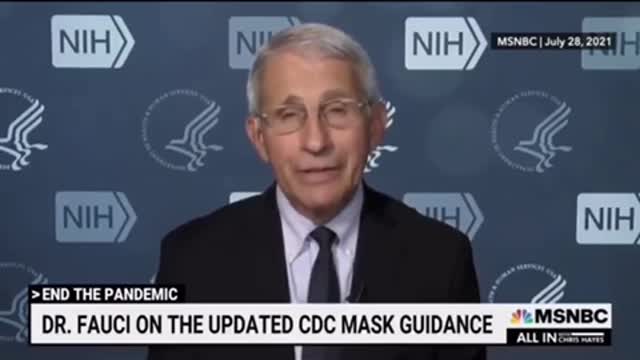 Dr Fauci Level of virus in nasopharynx VX vs unVXd