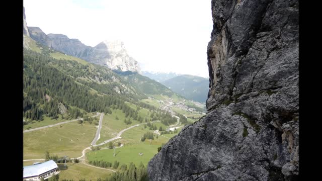 The Via Ferrata Brigata Tridentina, near Corvara, Italy