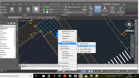 AUTO CAD CIVIL 3D Enviando Elementos para trás e para a frente de camada ORDER