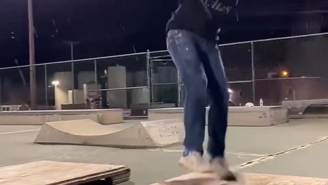 skateboarding at night