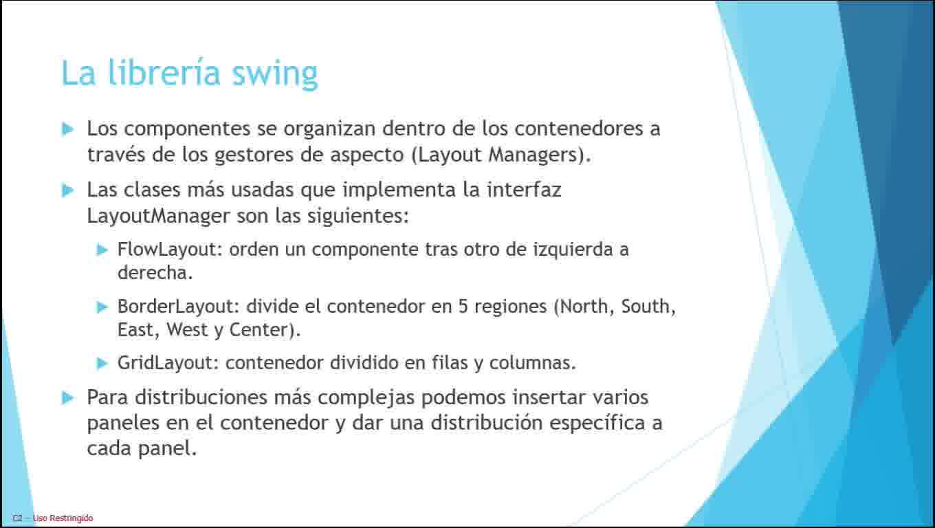 Java parte 19. Interfaces gráficas de usuario (parte 1). La librería swing.