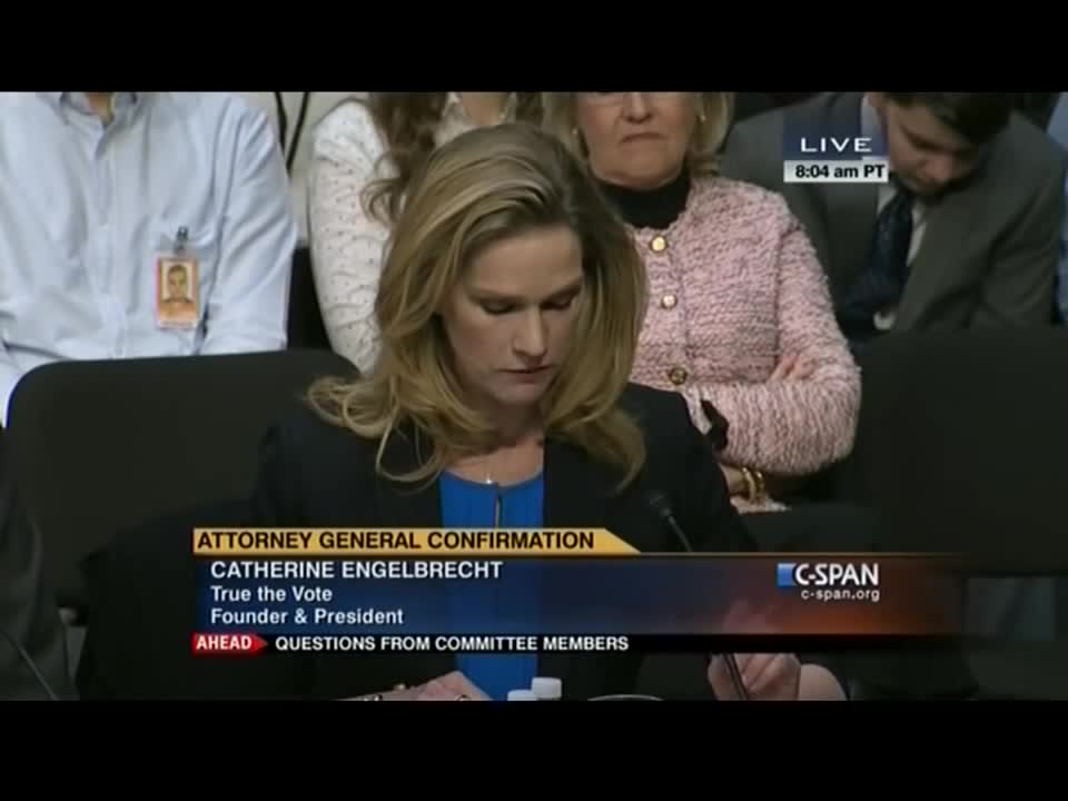 Catherine Engelbrecht Testifies in the Loretta Lynch Confirmation Hearing