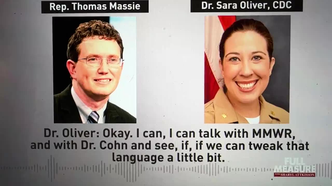 Rep Thomas Massie secretly recorded top CDC officials in first big Covid vaccine lie.