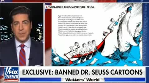 Jesse Watters talks banned Dr Suess w/pics