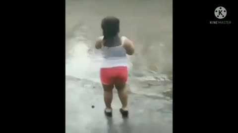 Best dancer in the rain _Kid got moves#shorts dance video