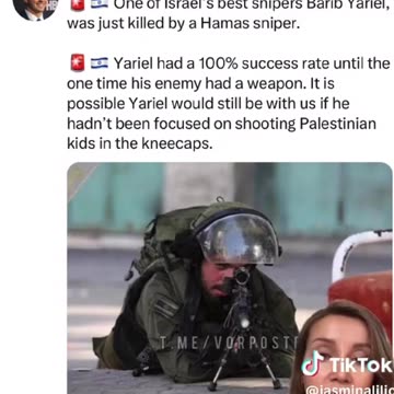 ISRAEL`S BEST SNIPER BARIB YARIEL KILLED BY HAMAS SNIPER