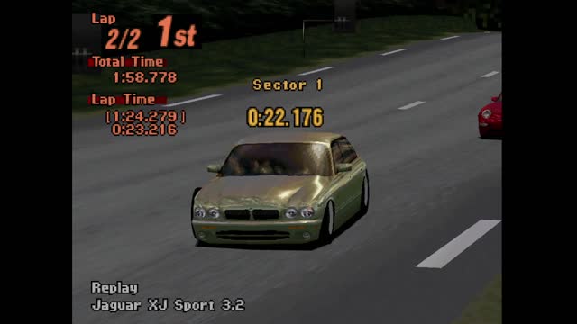 Gran Turismo 2- Jaguar XJ Sport 3.2 (Deep Forest Raceway)